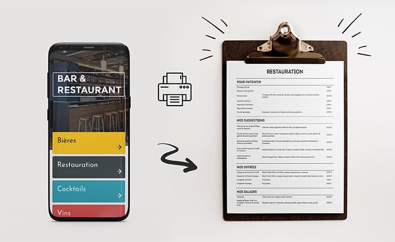 Application pour créer et imprimer votre menu